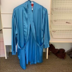 Light blue silk Victoria’s Secret robe